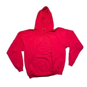 HANES Blank red hoodie size XL